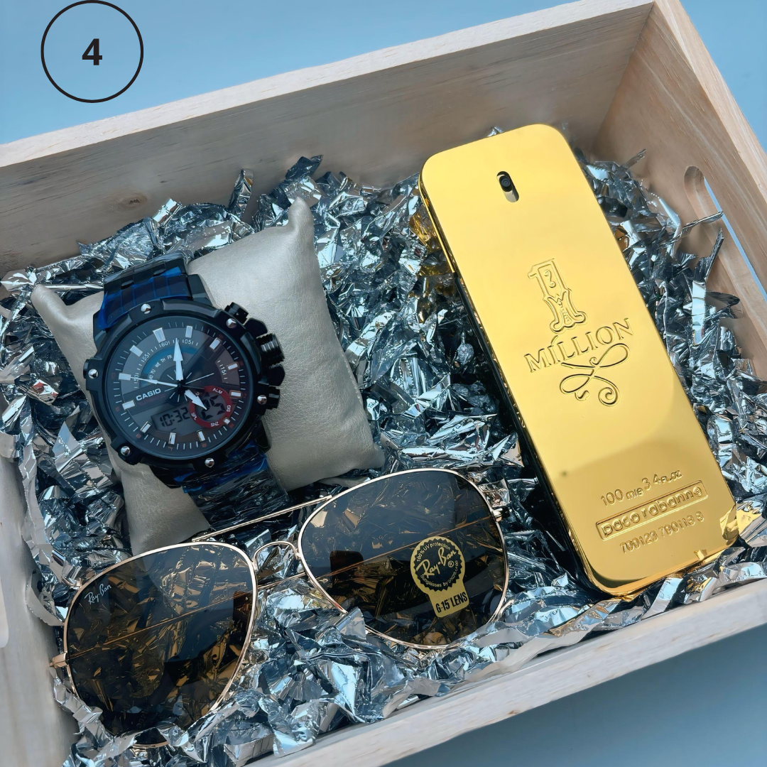 Combo Casio+Perfume+Gafas