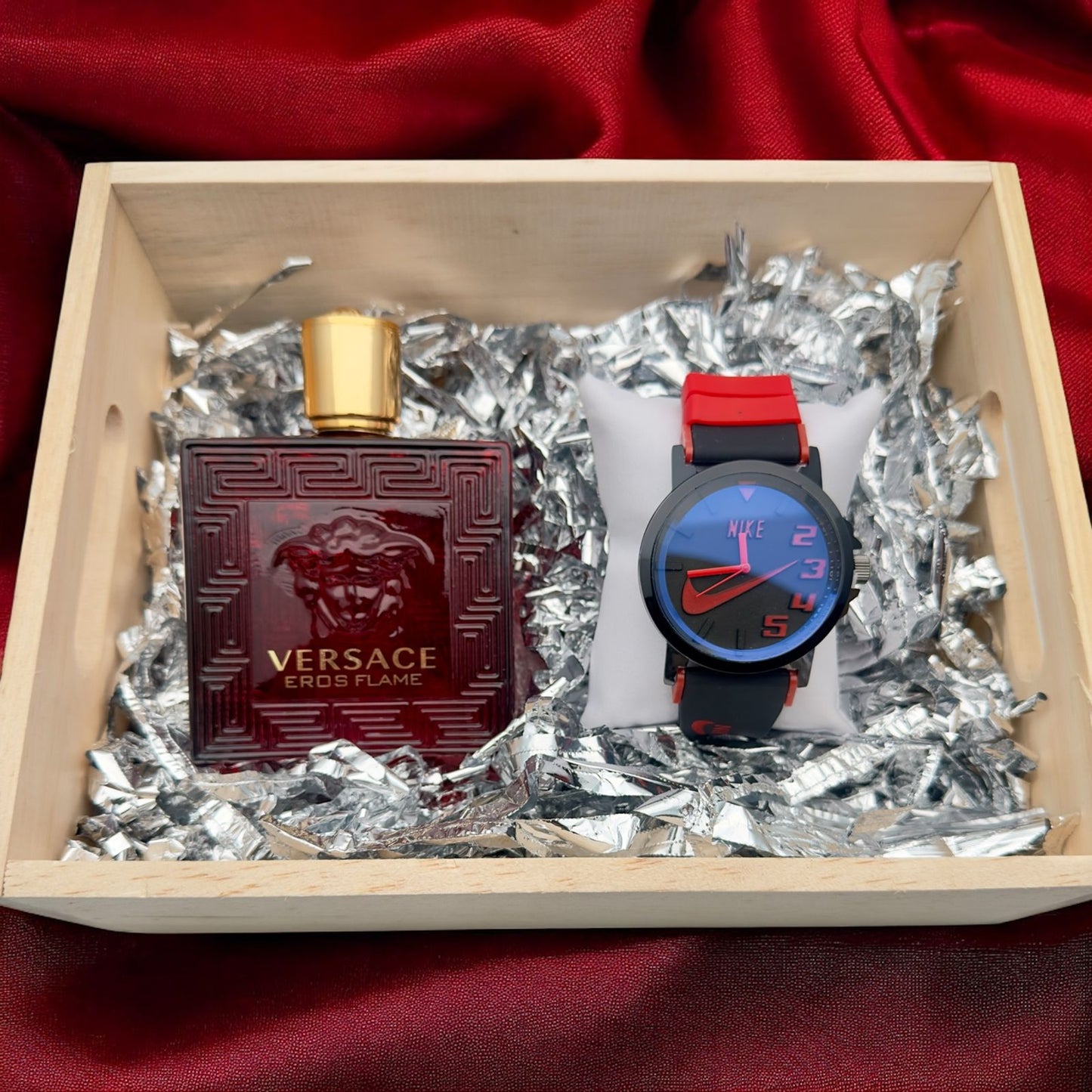 COMBO NIKE RELOJ+PERFUME 3A+CAJA